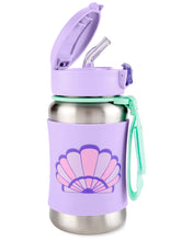 將圖片載入圖庫檢視器 Skip Hop Spark Style Stainless Steel Straw Bottle - Seashell