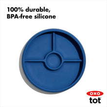 將圖片載入圖庫檢視器 OXO Tot Silicone Divided Plate - Navy