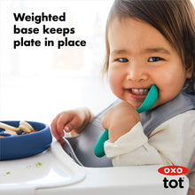 將圖片載入圖庫檢視器 OXO Tot Silicone Divided Plate - Navy