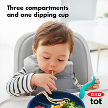 將圖片載入圖庫檢視器 OXO Tot Silicone Divided Plate - Navy