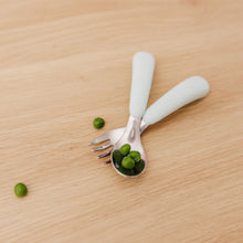 Load image into Gallery viewer, OXO Tot On-The-Go Fork And Spoon Set - Opal