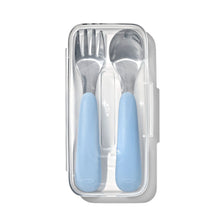 將圖片載入圖庫檢視器 OXO Tot On-The-Go Fork And Spoon Set - Dusk