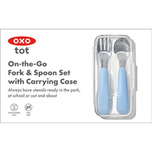 將圖片載入圖庫檢視器 OXO Tot On-The-Go Fork And Spoon Set - Dusk