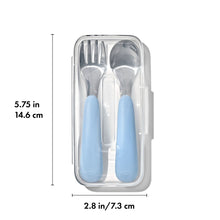 將圖片載入圖庫檢視器 OXO Tot On-The-Go Fork And Spoon Set - Dusk