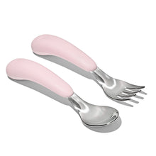 將圖片載入圖庫檢視器 OXO Tot On-The-Go Fork And Spoon Set - Blossom