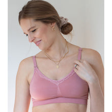 將圖片載入圖庫檢視器 Bravado Designs Essential Stretch with Lace Nursing Bra - Roseclay M