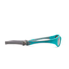 將圖片載入圖庫檢視器 Koolsun Flex Baby Sunglasses - Aqua Grey 0-3 yrs