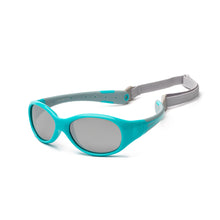 將圖片載入圖庫檢視器 Koolsun Flex Baby Sunglasses - Aqua Grey 0-3 yrs
