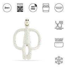 Load image into Gallery viewer, Matchstick Monkey Original Teething Toy with Tail - Confetti Cream