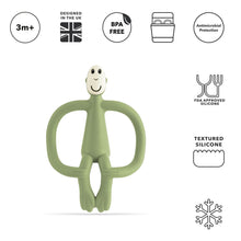 將圖片載入圖庫檢視器 Matchstick Monkey Original Teething Toy With Tail - Olive