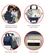 將圖片載入圖庫檢視器 Skip Hop Main Frame Wide Open Backpack - Navy