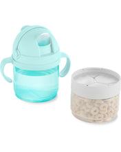 Load image into Gallery viewer, Skip Hop Sip To Snack 2 in 1 Set - Teal/Grey