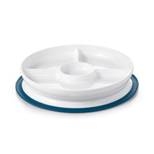 將圖片載入圖庫檢視器 OXO Tot Stick & Stay Suction Divided Plate - Navy
