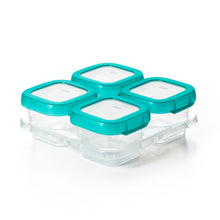 將圖片載入圖庫檢視器 OXO Tot Baby Blocks Freezer Storage Containers 4 oz - Teal