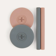 Load image into Gallery viewer, CogniKids Sip Accessory Pack - Blush Pink/Slate Grey