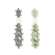 將圖片載入圖庫檢視器 CogniKids Dip 2-Pack Weaning Pre-Spoons - Sage Green/Slate Grey