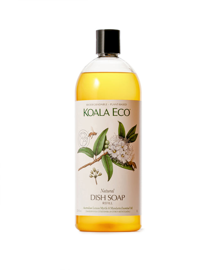 Koala Eco Natural Dish Soap Lemon Myrtle & Mandarin Essential Oil - 1L Refill