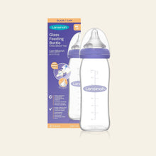 Load image into Gallery viewer, Lansinoh Glass Feeding Bottles with NaturalWave® Teat - 240ml