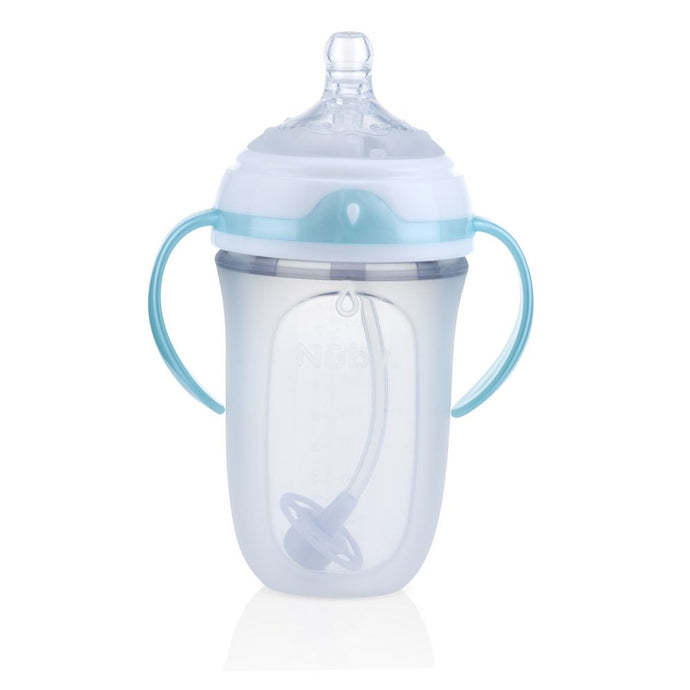 Nuby Comfort Silicone Bottle 240ml with weighted straw