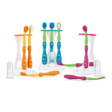 Load image into Gallery viewer, Nuby Oral Care Set (4 Stage) - Yellow/Orange
