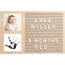 Load image into Gallery viewer, Pearhead Babyprints Letterboard Frame - Natural