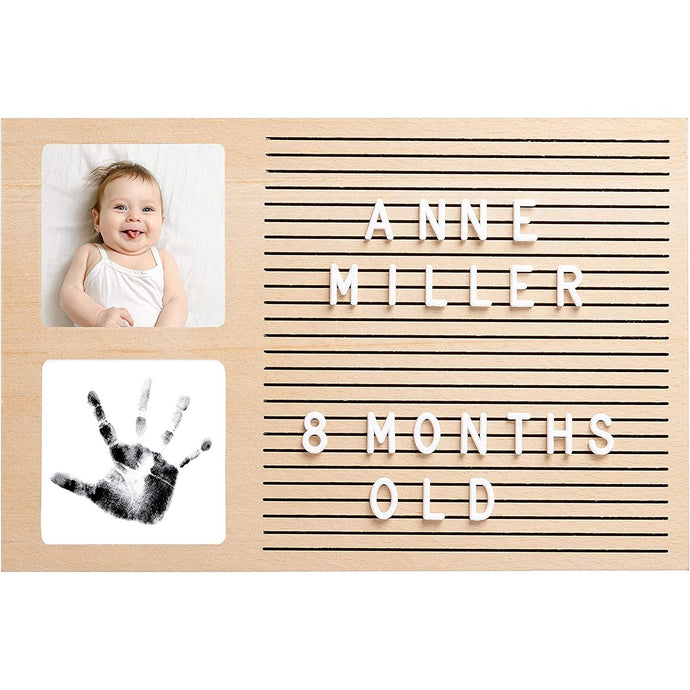 Pearhead Babyprints Letterboard Frame - Natural