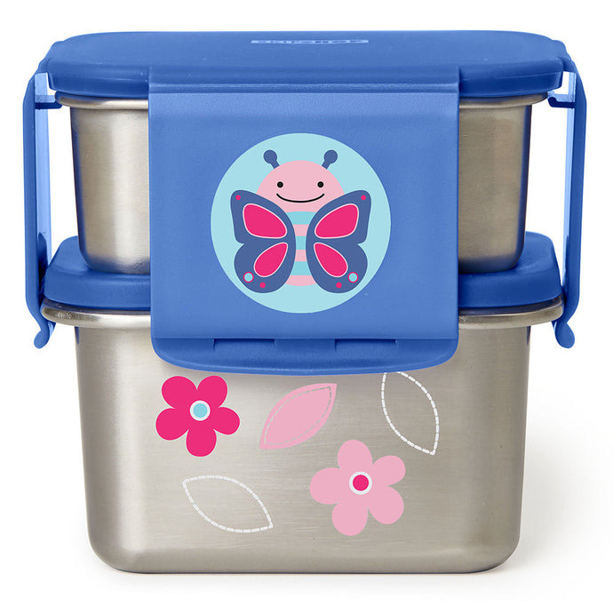 Skip Hop Zoo Stainless Steel Lunch Kit - Butterfly
