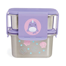 將圖片載入圖庫檢視器 Skip Hop Zoo Stainless Steel Lunch Kit - Narwhal