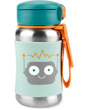 將圖片載入圖庫檢視器 Skip Hop Spark Style Stainless Steel Straw Bottle - Robot