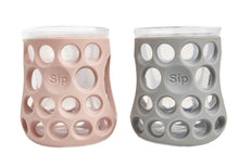 Load image into Gallery viewer, CogniKids Sip 2-Pack Natural Drinking Cups - Blush Pink/Slate Grey