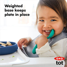 將圖片載入圖庫檢視器 OXO Tot Silicone Divided Plate - Navy
