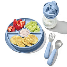 將圖片載入圖庫檢視器 OXO Tot Stick &amp; Stay Suction Divided Plate - Dusk
