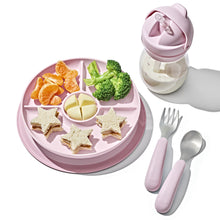 將圖片載入圖庫檢視器 OXO Tot Stick &amp; Stay Suction Divided Plate - Blossom
