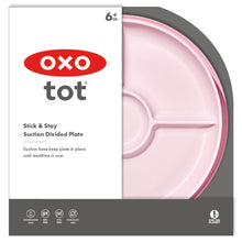 將圖片載入圖庫檢視器 OXO Tot Stick &amp; Stay Suction Divided Plate - Blossom
