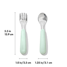 將圖片載入圖庫檢視器 OXO Tot Fork &amp; Spoon Set - Opal
