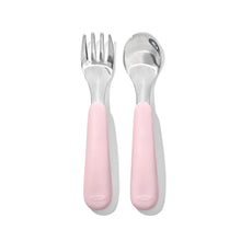 將圖片載入圖庫檢視器 OXO Tot On-The-Go Fork And Spoon Set - Blossom
