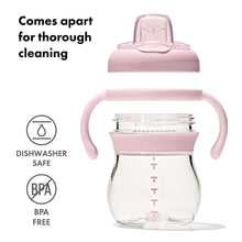 將圖片載入圖庫檢視器 OXO Tot Transitions Soft Spout Sippy Cup With Removable Handles 6oz - Blossom
