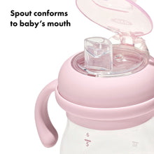 將圖片載入圖庫檢視器 OXO Tot Transitions Soft Spout Sippy Cup With Removable Handles 6oz - Blossom
