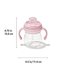 將圖片載入圖庫檢視器 OXO Tot Transitions Soft Spout Sippy Cup With Removable Handles 6oz - Blossom
