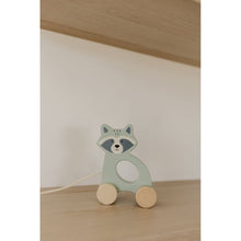 將圖片載入圖庫檢視器 Bubble Wooden Raccoon Pull Along Toy
