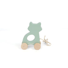 將圖片載入圖庫檢視器 Bubble Wooden Raccoon Pull Along Toy
