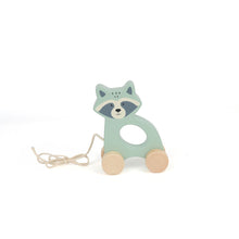 將圖片載入圖庫檢視器 Bubble Wooden Raccoon Pull Along Toy
