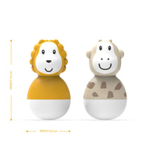 Load image into Gallery viewer, Matchstick Monkey Bathtime Wobblers - Lion &amp; Giraffe
