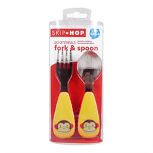 將圖片載入圖庫檢視器 Skip Hop Zoo Utensils Fork &amp; Spoon - Monkey
