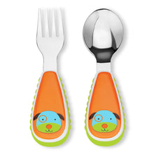 將圖片載入圖庫檢視器 Skip Hop Zoo Utensils Fork &amp; Spoon - Dog
