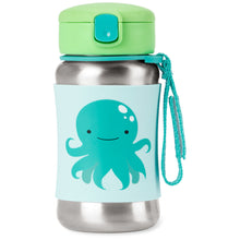 Load image into Gallery viewer, Skip Hop Zoo Stainless Steel Straw Bottle - Octopus

