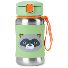 將圖片載入圖庫檢視器 Skip Hop Zoo Stainless Steel Straw Bottle - Raccoon
