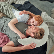 將圖片載入圖庫檢視器 Theraline Plushy Moon Cuddle &amp; Nursing Pillow - Cream
