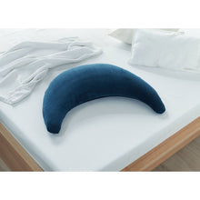 Load image into Gallery viewer, Theraline Plushy Moon Cuddle &amp; Nursing Pillow - Dark Blue

