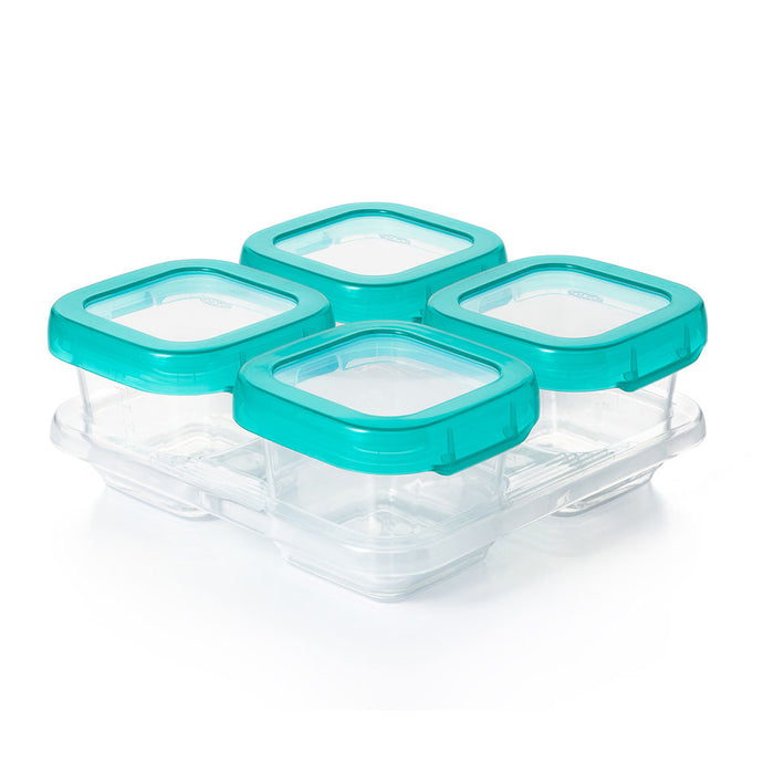 OXO Tot Baby Blocks Freezer Storage Containers 6 oz - Teal